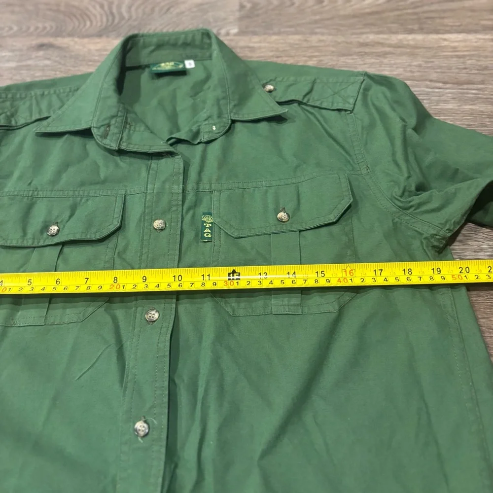 TAG Safari Trail Shirt Women’s S Green LS Utility Outdoor Button Down Gorpcore - Picture 5 of 5